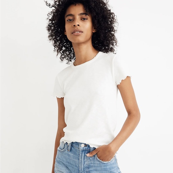 Madewell Baby Tee in Bright Ivory - Picture 2 of 8